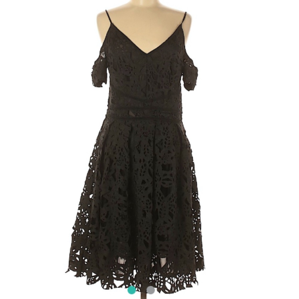 NWT Venus Lace Detail Black Cocktail